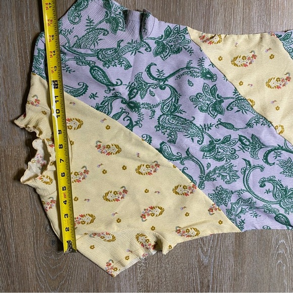 Floral Patchwork Dress in Yellow and Green - Picture 7 of 7